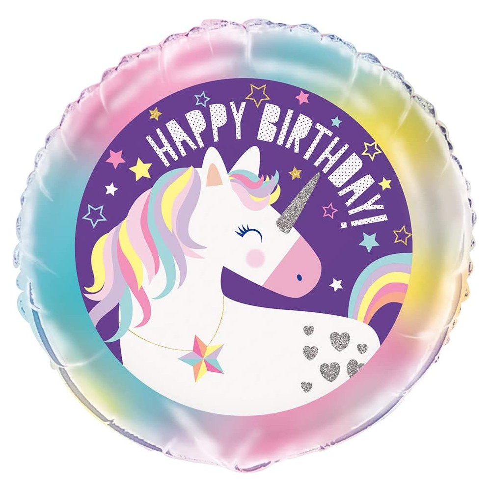 Palloncino Unicorno Birthday Foil Balloon 1 pz