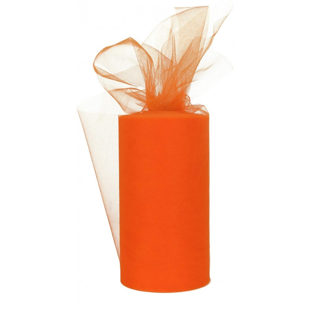 Rotolo di Tulle Arancione per bomboniere e per Matrimonio 25 cm x 100 mt