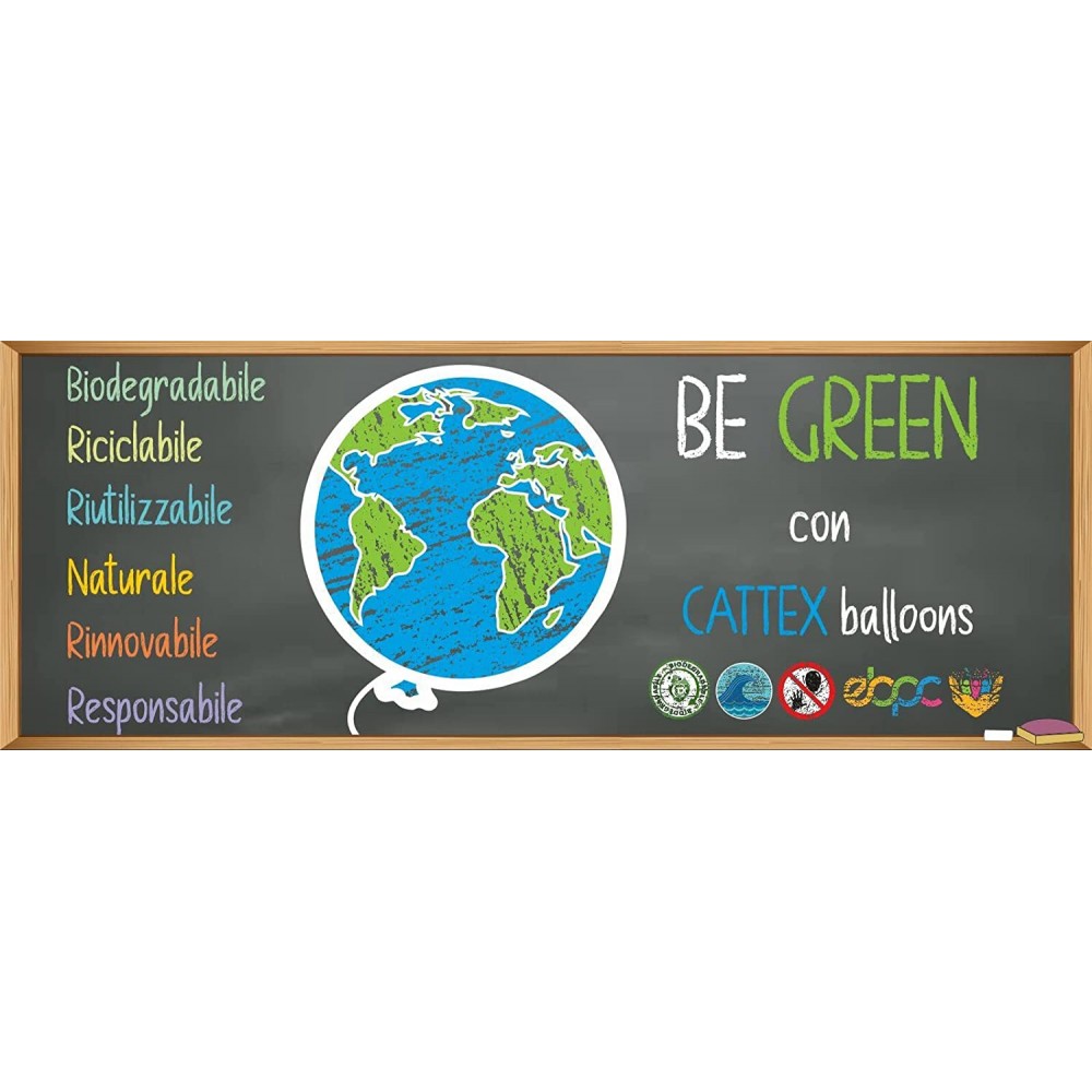 Palloncini Verdi Organico • 50 Pezzi • Prodotto in Europa • Ø34cm •  Palloncini biologici certificati e sostenibili • Palloncini compleanno • Palloncini  verde • Palloncini elio • Verde Scuro : : Casa e cucina