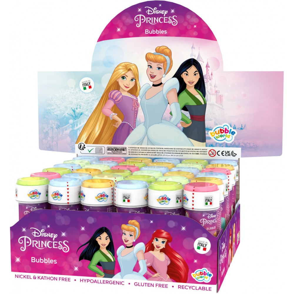Bolle di Sapone a tema Principesse Disney per bambini e per feste