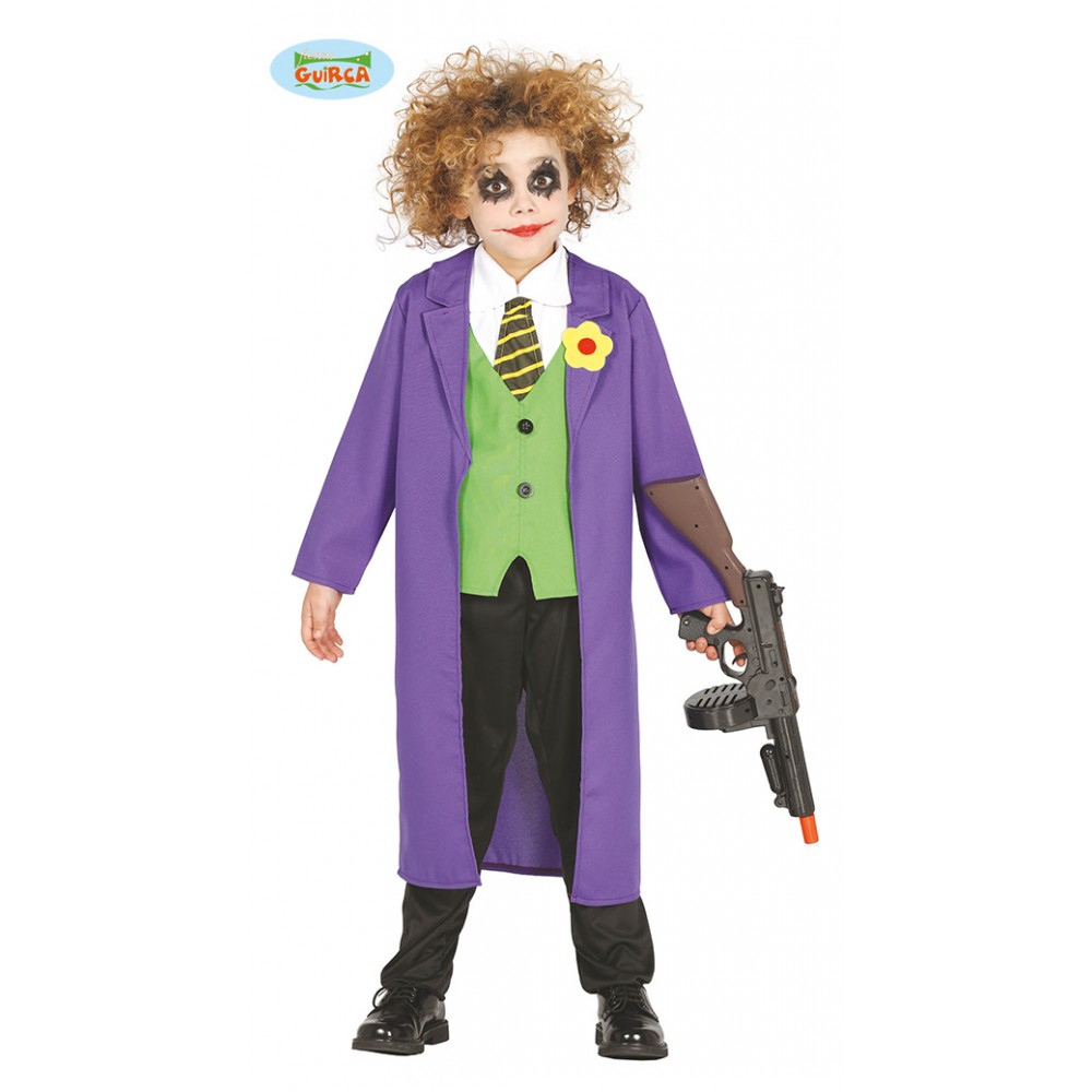 Costume Joker Batman Marvel Bambino 5/6 Anni Travestimento Carnevale  Halloween Fun