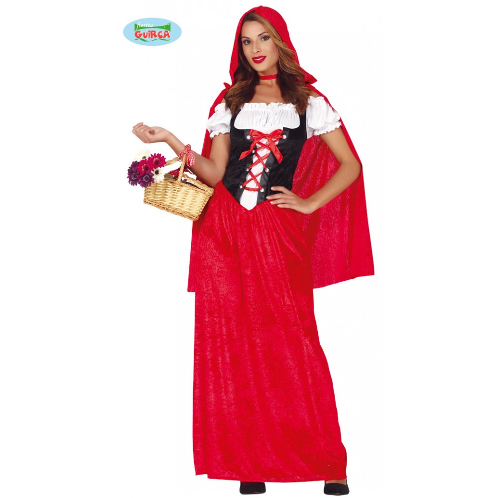 Costume Cappuccetto Rosso Donna Adulta Favola Fantasy Carnevale Taglia M  38-40