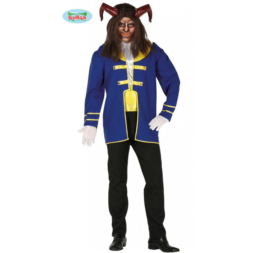 Costume Uomo Adulto Principe Adam Bestia Disney Carnevale Taglia L 52-54